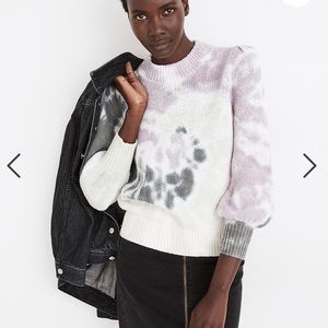 Madewell Tie Dye puffy sleeve sweater